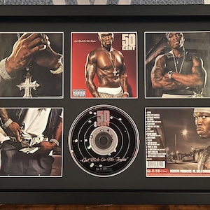50 Cent | Get Rich or Die Tryin’ | Retro Mounted CD Wall Display | Frame Not Included |