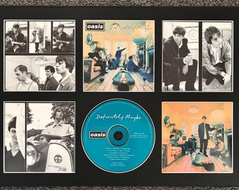 Oasis | Definitely Maybe | Retro Mounted CD Wall Display | Frame