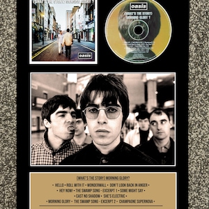 Oasis | (What&#39;s The Story) Morning Glory? | Retro Mounted CD Wall Display | Frame Not Included |