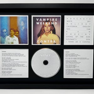 The Vampire Weekend | Contra | Retro Mounted CD Wall Display | Frame Not Included |