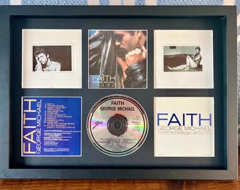 George Michael | Faith | Retro Mounted CD Wall Display | Frame Not Included |