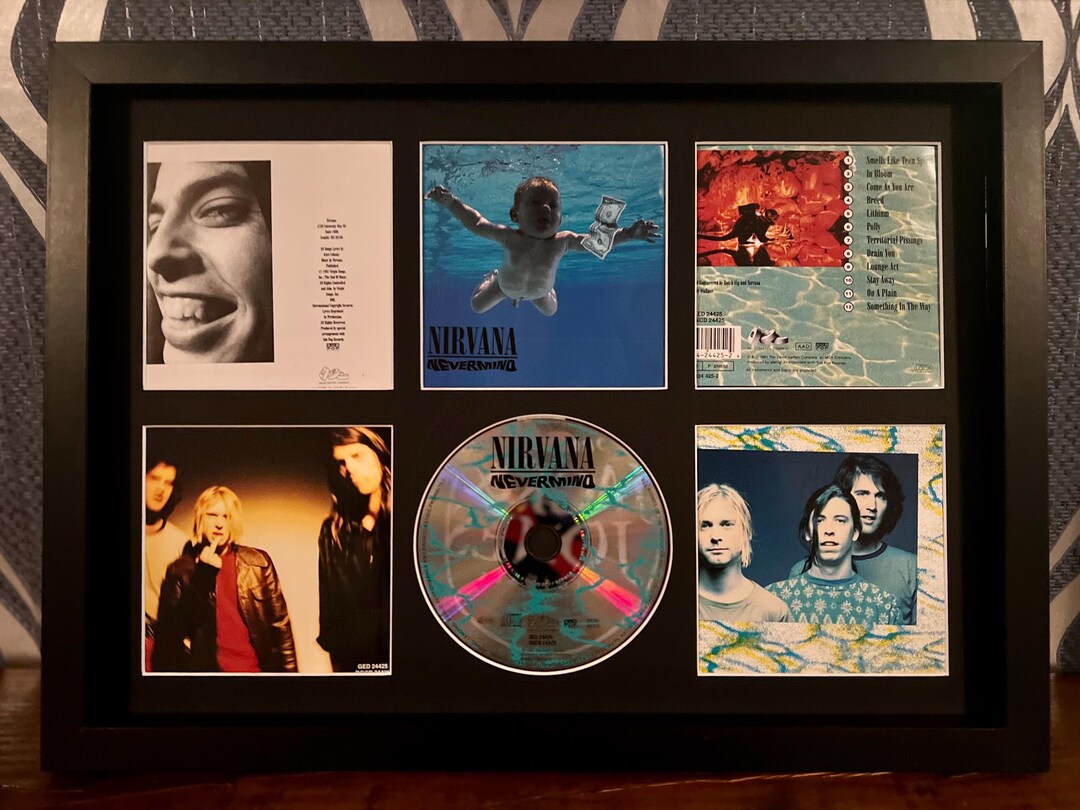 Nirvana | Never Mind | Retro Mounted CD Wall Display | Frame Not