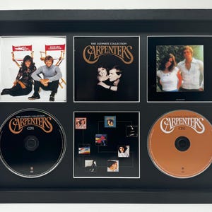 The Carpenters | The Complete Collection | Retro Double Mounted CD Wall Display | Frame Not Included |