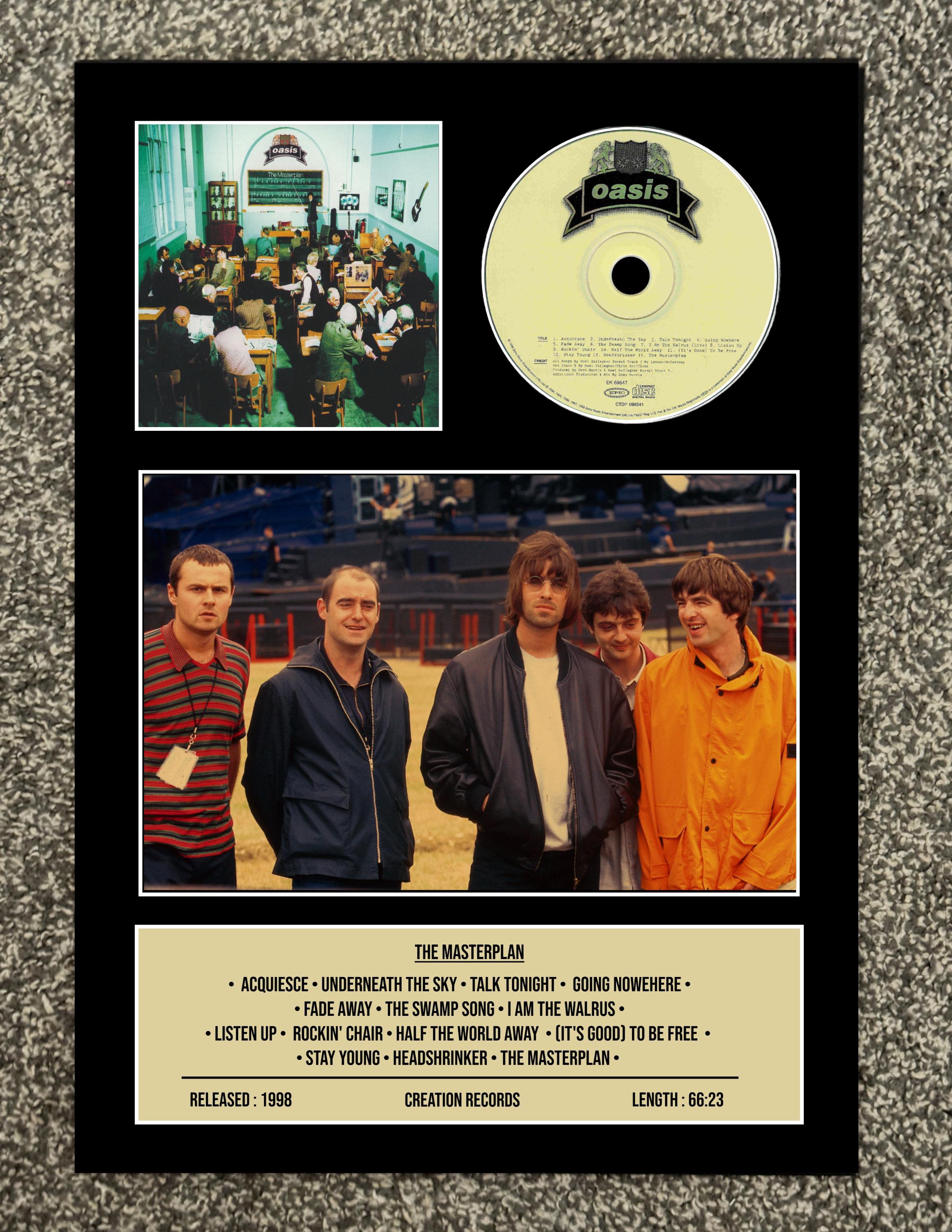 Oasis | the Masterplan | Retro Mounted CD Wall Display | Frame Not
