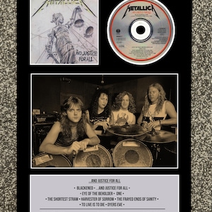 Metallica | ...And Justice For All | Retro Mounted CD Wall Display | Frame Not Included |
