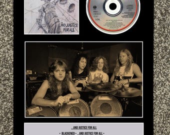 Metallica | ...And Justice For All | Retro Mounted CD Wall Display | Frame Not Included |