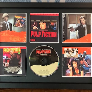 Pulp Fiction | Original Soundtrack | Retro Mounted CD Wall Display | Frame Not Included |