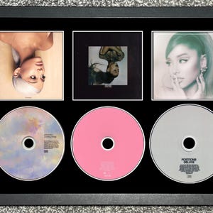 Ariana Grande | Sweetener | Thank U, Next, | Positions | Retro Triple CD Wall Display | Frame Not Included |