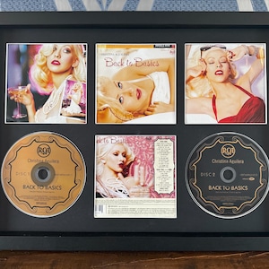 Christina Aguilera | Back To Basics | Retro Double Mounted CD Wall Display | Frame Not Included |