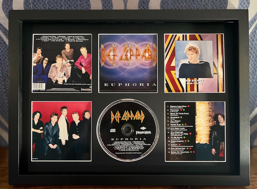 Def Leppard | Euphoria | Retro Mounted CD Wall Display | Frame Not
