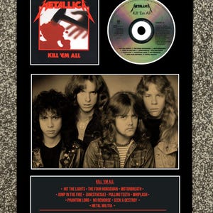 Metallica | Kill &#39;Em All | Retro Mounted CD Wall Display | Frame Not Included |