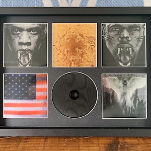 Jay Z & Kanye West | Watch The Throne | Retro Mounted CD Wall Display | Frame Not Included |