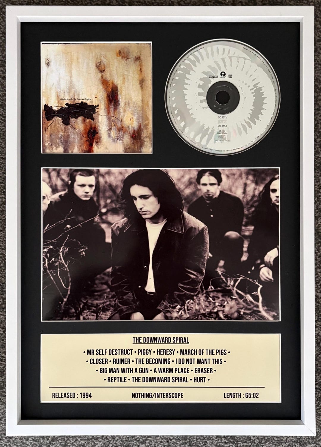 Nine Inch Nails | the Downward Spiral | Retro Mounted CD Wall
