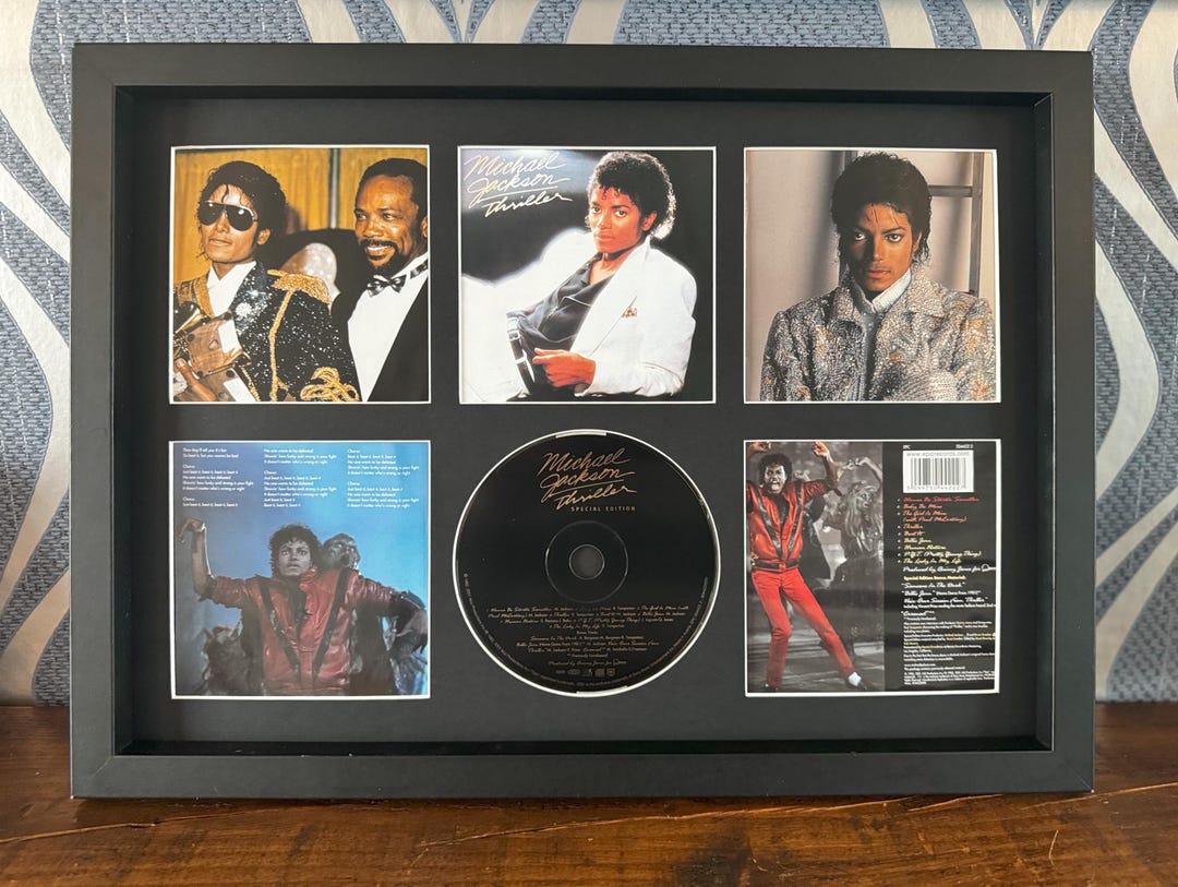 Michael Jackson | Thriller | Retro Mounted CD Wall Display | Frame