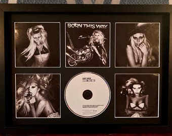 Lady Gaga | So geboren | Retro montiert CD Wand Display | Rahmen nicht enthalten |