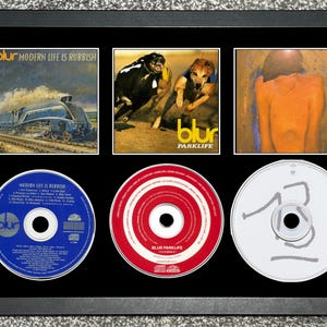 Blur | Modern Life Is Rubbish | Parklife | 13 | Retro Triple CD Wall Display | Frame Not Included |