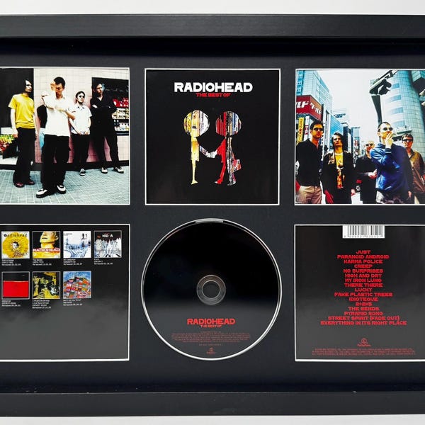 Radiohead | The Best Of | Retro Mounted CD Wall Display | Frame Not Included |