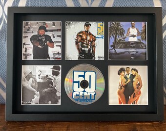 50 Cent | The Massacre | Retro Mounted CD Wall Display | Frame Not Included |