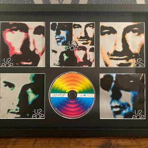 U2 | Pop | Retro Mounted CD Wall Display | Frame Not Included |