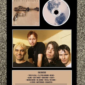 The Foo Fighters | Foo Fighters | Retro Mounted CD Wall Display | Frame Not Included |