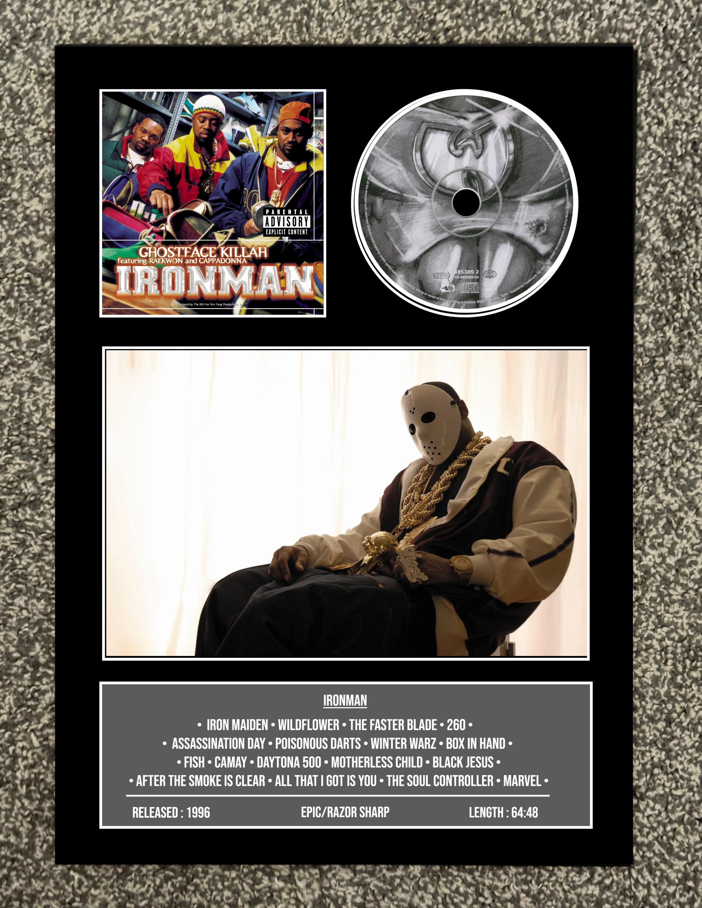 Ghostface Killah | Ironman | Retro Mounted CD Wall Display | Frame
