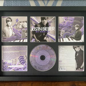 Justin Bieber | My Worlds | Retro Mounted CD Wall Display | Frame Not Included |