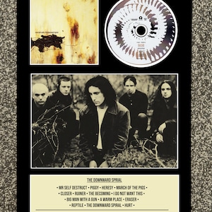 Nine Inch Nails | The Downward Spiral | Retro Mounted CD Wall Display | Frame Not Included |