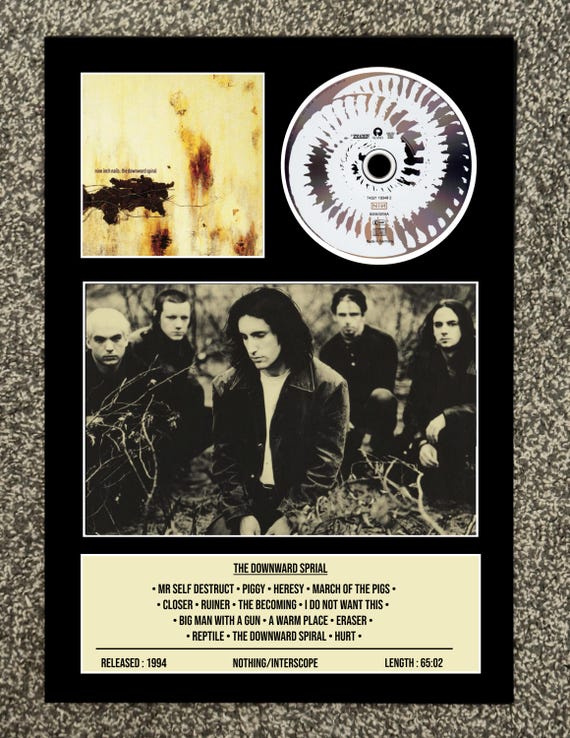 Nine Inch Nails | the Downward Spiral | Retro Mounted CD Wall