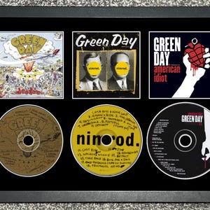 Green Day | Dookie | American Idiot | Nimrod | Retro Triple CD Wall Display | Frame Not Included |