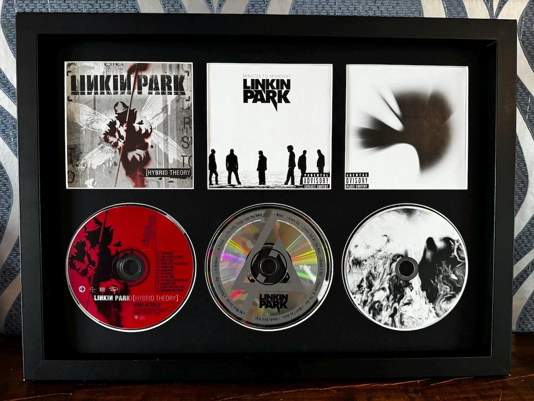 Linkin Park | Hybrid Theory | Minutes to Midnight | A Thousand Suns | Retro  Triple CD Wall Display | Frame Not Included | - Etsy, image size:1080x812