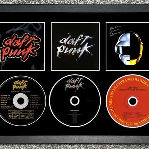 Daft Punk | Homework | Discovery | Random Access Memories | Retro Triple CD Wall Display | Frame Not Included |