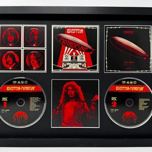 Led Zeppelin | Mothership | Retro Double Mounted CD Wall Display | Frame Not Included |