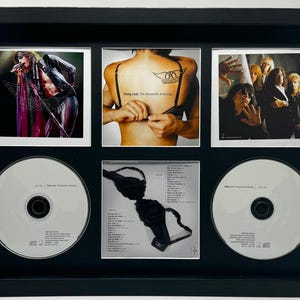 Aerosmith | Young Lust : The Aerosmith Anthology  | Double Retro Mounted CD Wall Display | Frame Not Included |