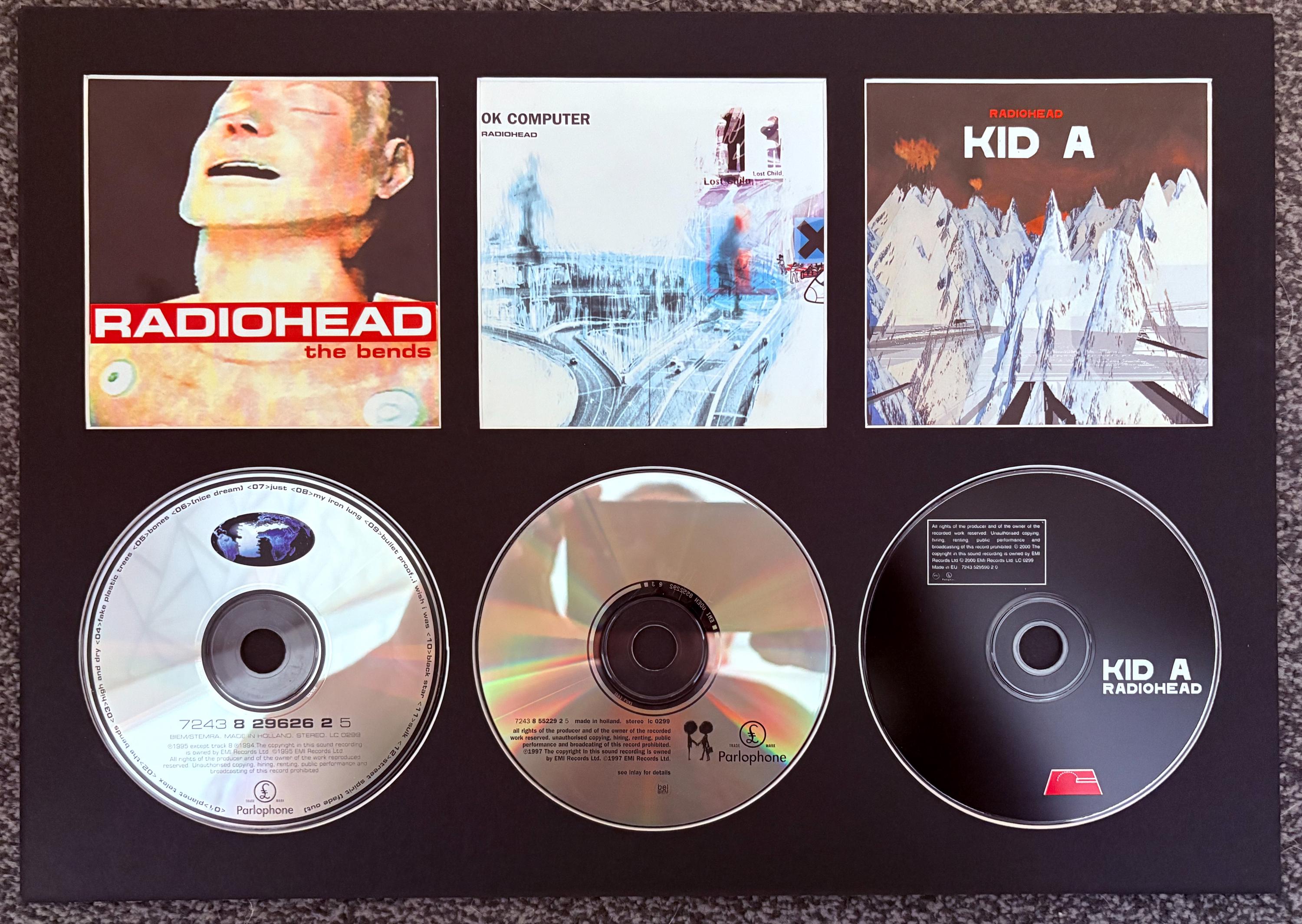 Radiohead | the Bends | Ok Computer | Kid A | Retro Triple CD Wall