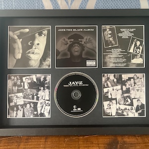 Jay Z | The Black Album | Retro Mounted CD Wall Display | Frame Not Included |
