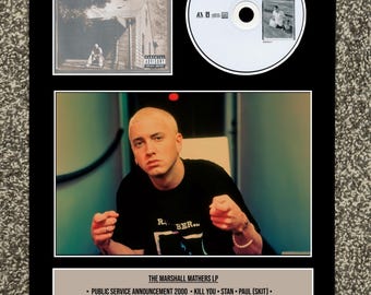 Eminem | The Marshall Mathers LP | Retro Mounted CD Wall Display | Frame Not Included |