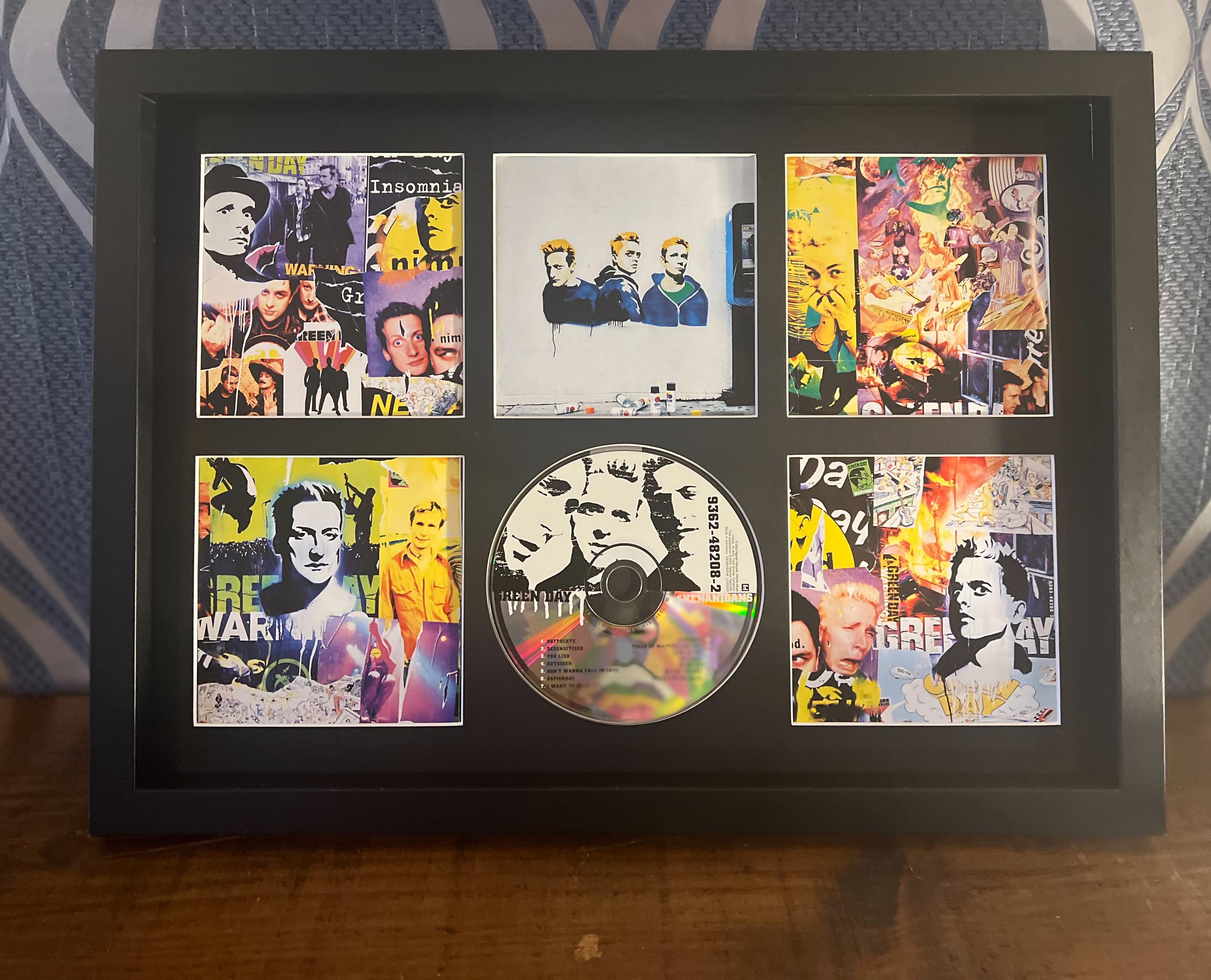 Green Day | Shenanigans | Retro Mounted CD Wall Display | Frame