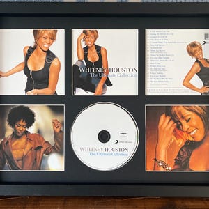 Whitney Houston | The Ultimate Collection | Retro Mounted CD Wall Display | Frame Not Included |
