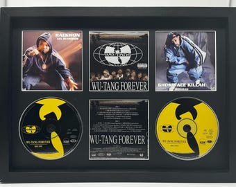 Wu Tang Clan | Wu Tang Forever | Retro Double Mounted CD Wall Display | Frame Not Included |