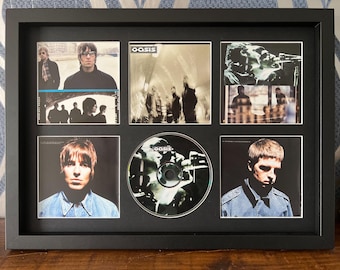 Oasis / Heathen Chemistry / Exhibidor de pared para CD de estilo retro / Marco no incluido /