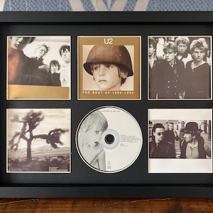 U2 | The Best Of 1980-1990 | Retro Mounted CD Wall Display | Frame Not Included |