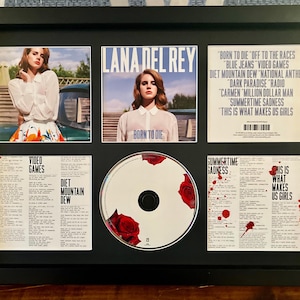 Lana Del Rey | Born To Die | Retro Mounted CD Wall Display | Frame Not Included |