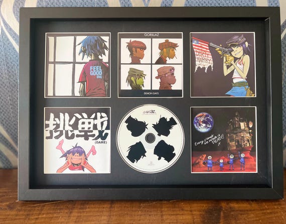 The Gorillaz | Demon Days | Retro Mounted CD Wall Display | Frame