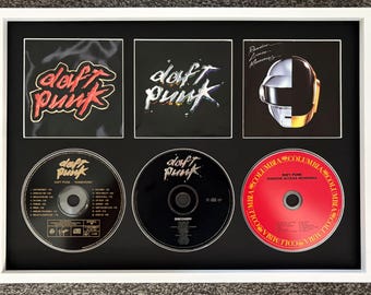 Daft Punk | Homework | Discovery | Random Access Memories | Retro Triple CD Wall Display | Frame Not Included |