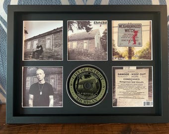 Eminem / The Marshall Mathers LP 2 / Exhibidor de pared para CD de estilo retro / Marco no incluido /