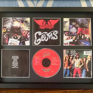 Aerosmith | Gems | Retro Mounted CD Wall Display | Frame Not Included |