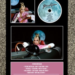 Dua Lipa | Future Nostalgia | Retro Mounted CD Wall Display | Frame Not Included |