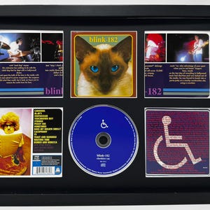 Blink 182 | Cheshire Cat | Retro Mounted CD Wall Display | Frame Not Included |