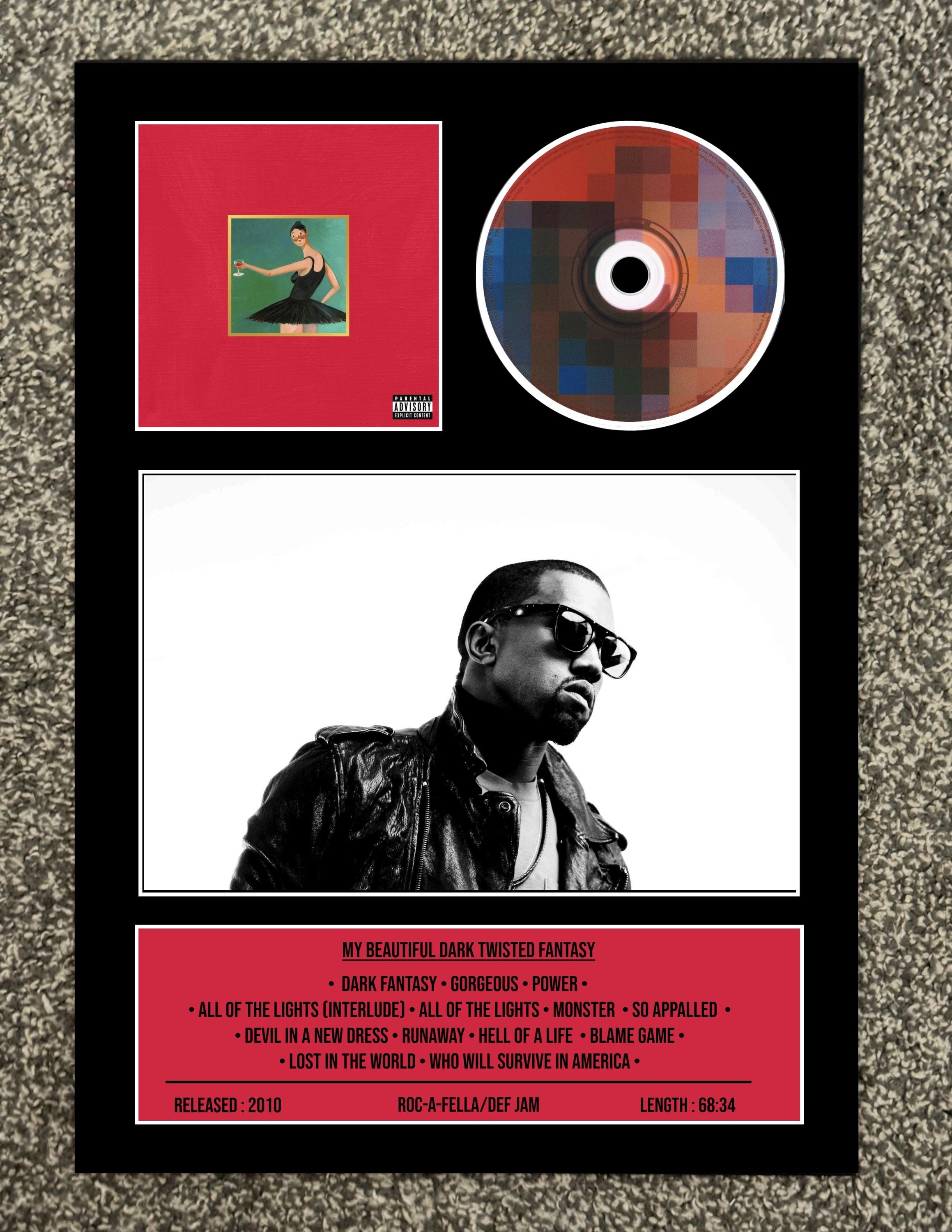 Kanye West | My Beautiful Dark Twisted Fantasy | Retro Mounted CD