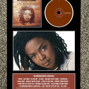 Lauryn Hill / La mala educación de Lauryn Hill / Exhibidor de CD de pared retro / Marco no incluido /